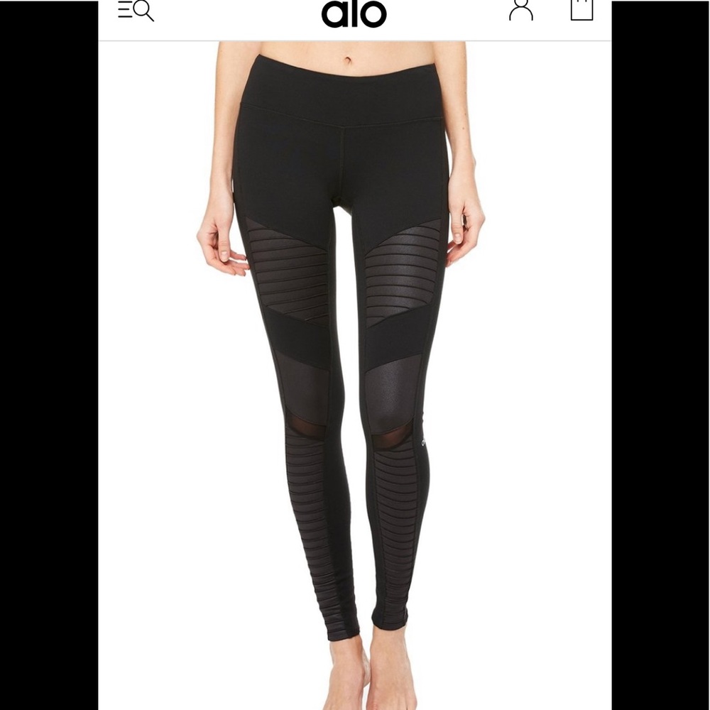 Extra large ALO black Moto leggings